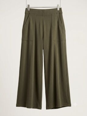 Max Studio London Olive Green Wide Leg Pants- Size Small